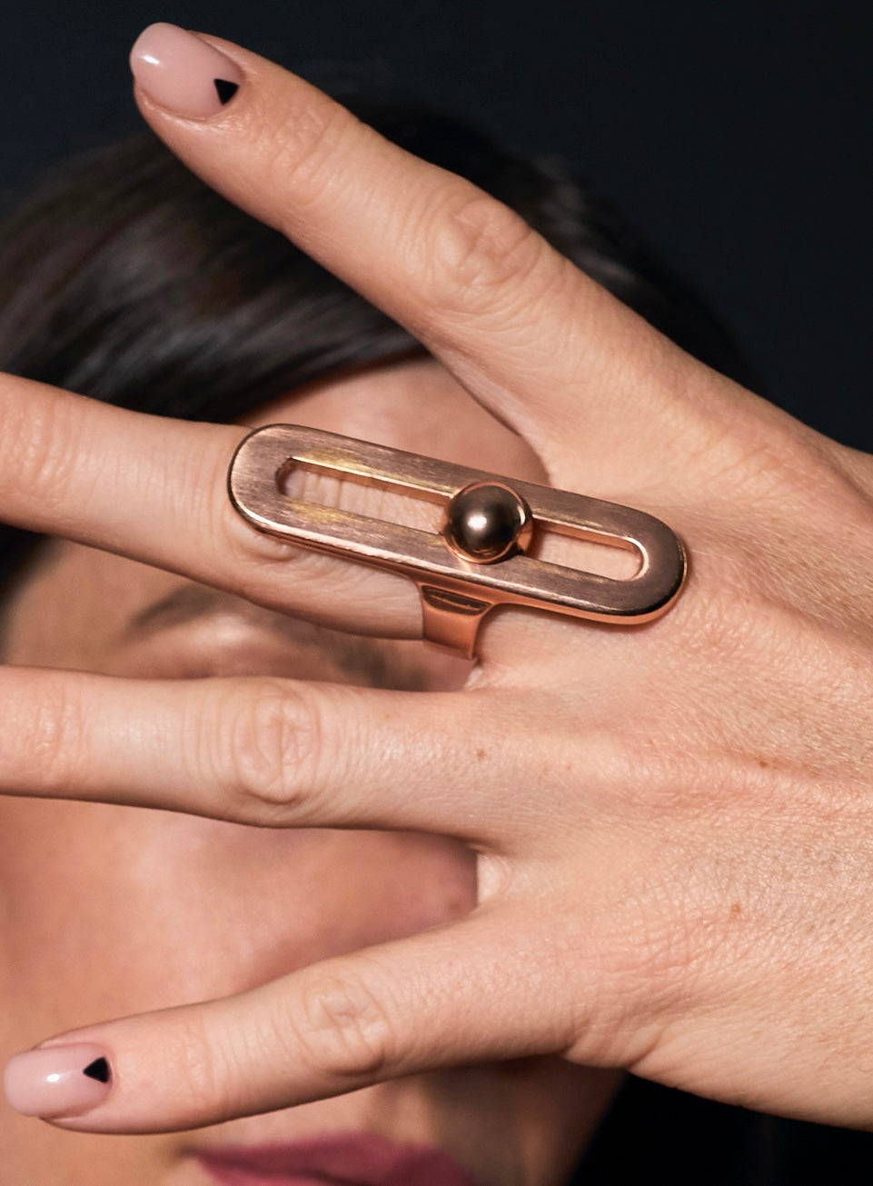 Deep Breathing Fidget Ring - Long - 14K Rose Gold